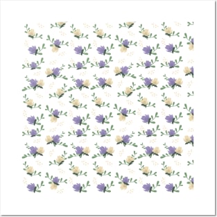 Little Purple Flowers Posters and Art